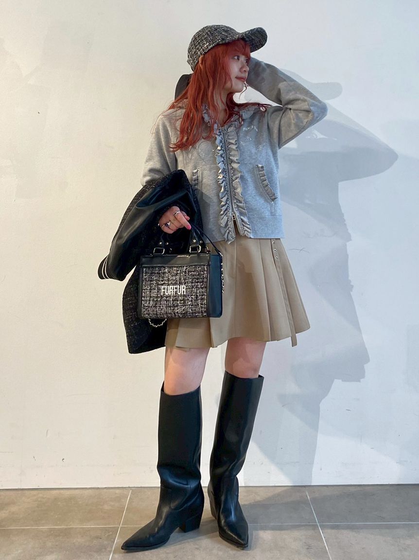 FURFUR「フリルジップアップフーディー」|パーカー|