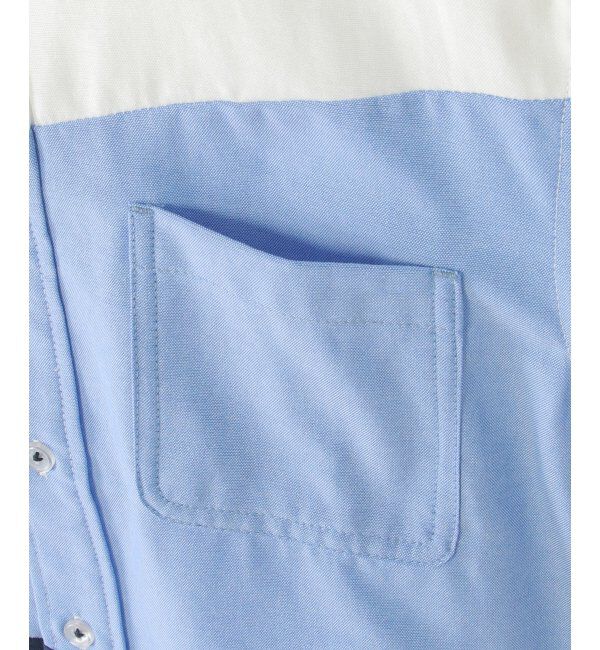 ikka kids「アシメ切り替え半袖シャツ（120~160cm）」|シャツ・ブラウス|