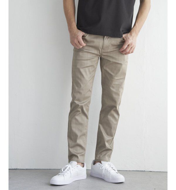 ikka「接触冷感チェック5Pパンツ」|その他|ベージュ