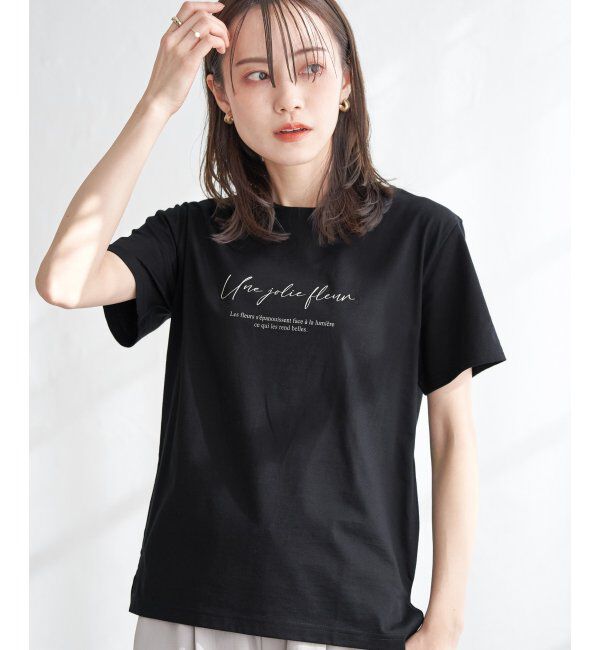 ikka「【雑誌InRed5月号掲載】ロゴフォトプリントTシャツ」|Tシャツ・カットソー|ブラック