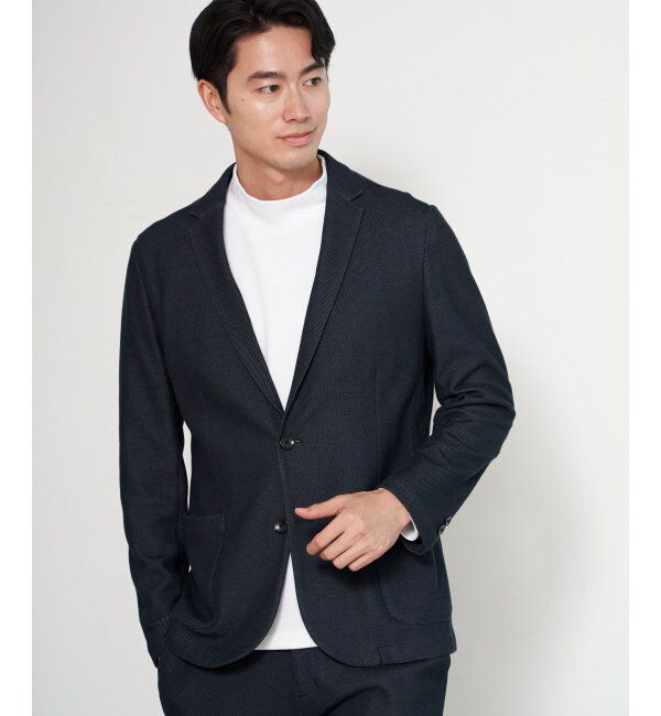 IKKA LOUNGE「GOKU楽ワークハニカムデニムジャケット」|テーラードジャケット|