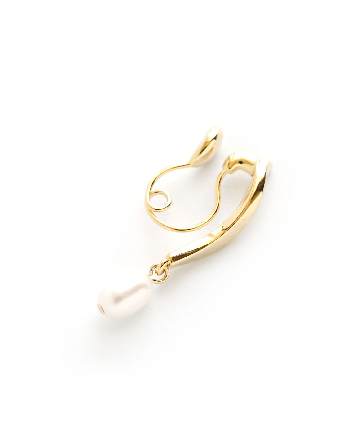 colleca la「ループフィット・ウェーブバーと淡水パールのイヤリング」|イヤリング|