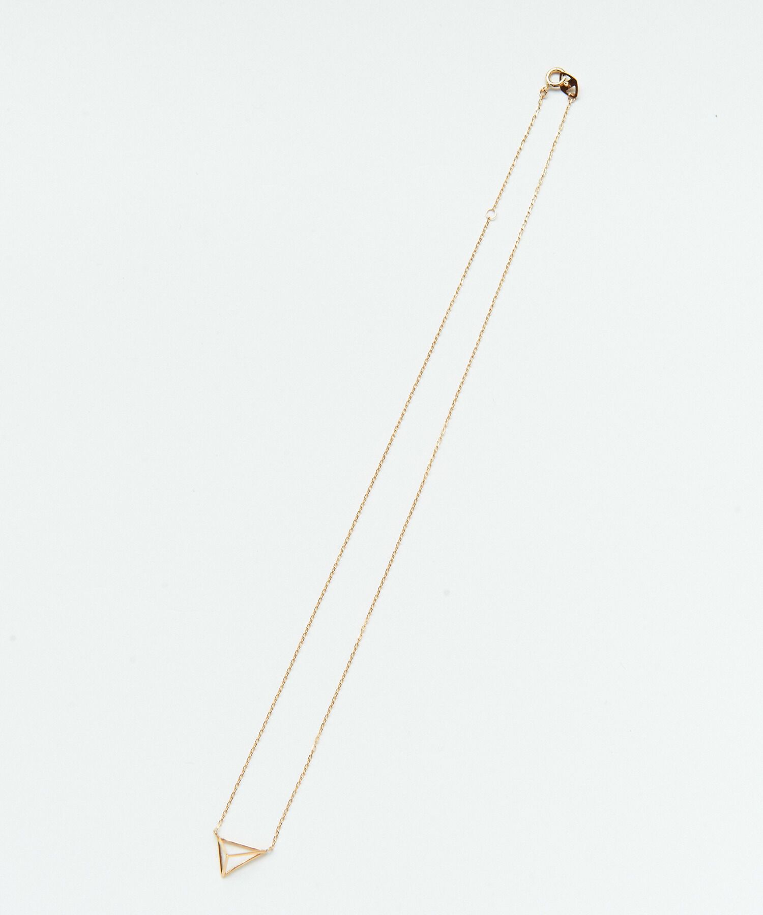 JUPITER「【K10】トライアングルデザインネックレス<全長40㎝(調節した時の長さ36.5㎝)>」|ネックレス|