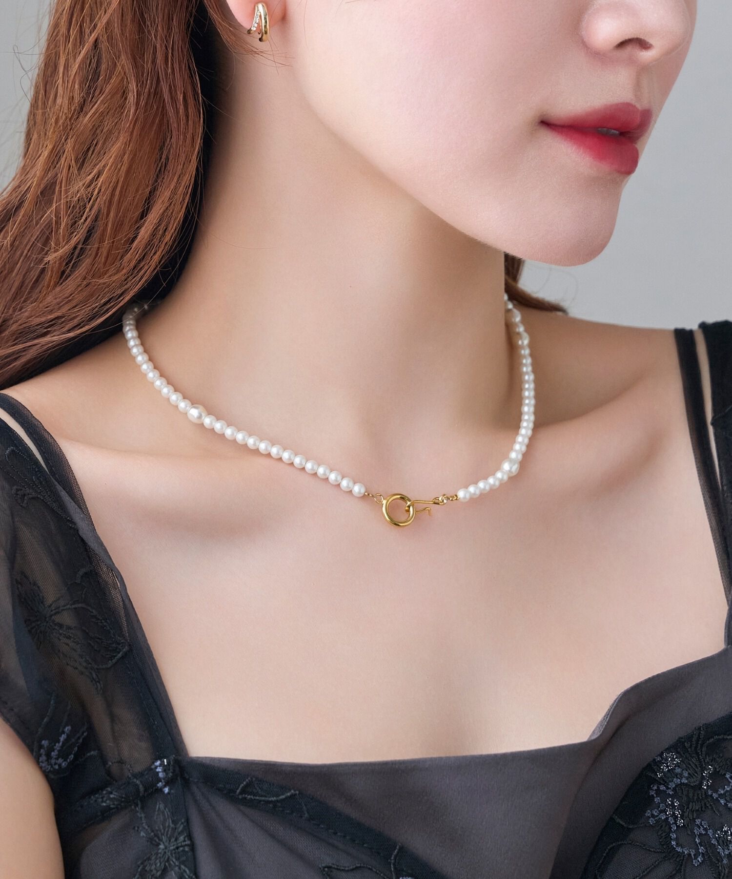 Phoebe「≪雑誌掲載≫【金属アレルギー対応】クラスアップパールネックレス」|ネックレス|