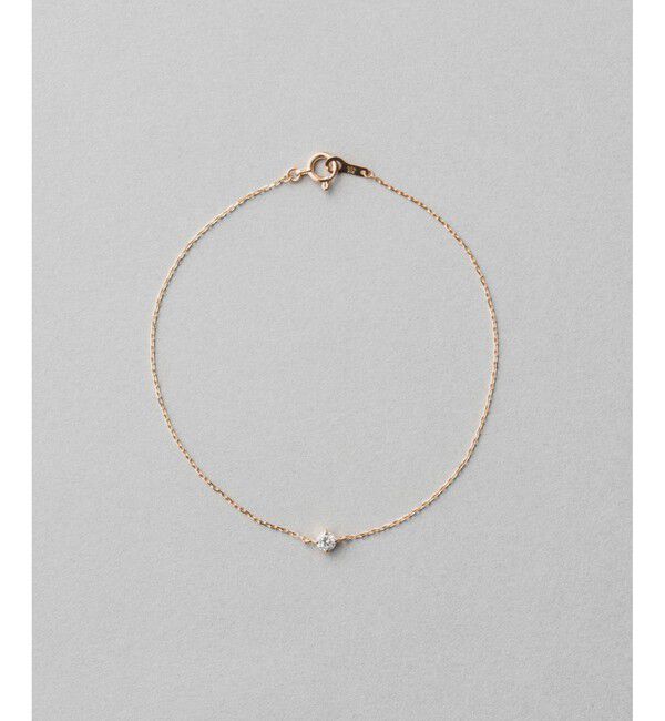 ete「K18 ダイヤモンド 0.1ct ブレスレット「ブライト」」|ブレスレット・バングル|ピンクゴールド