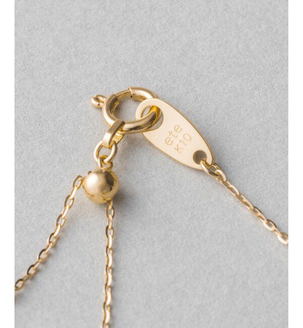 ete「K10YG ミラーカットチェーン ネックレス」|ネックレス|