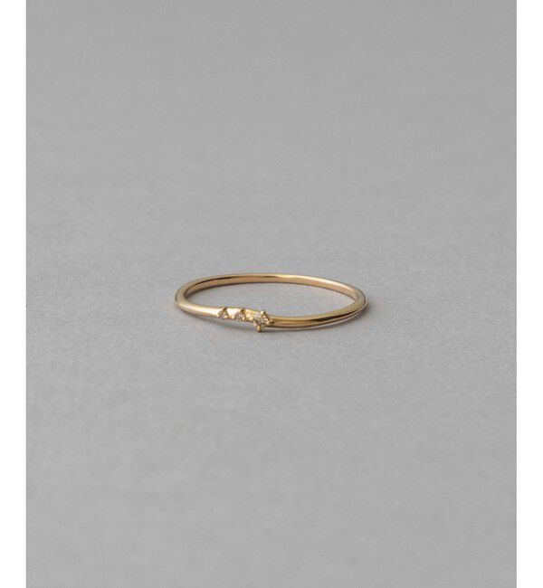 ete「[レイヤード] K10YG ブラウンダイヤモンド リング」|リング|イエローゴールド