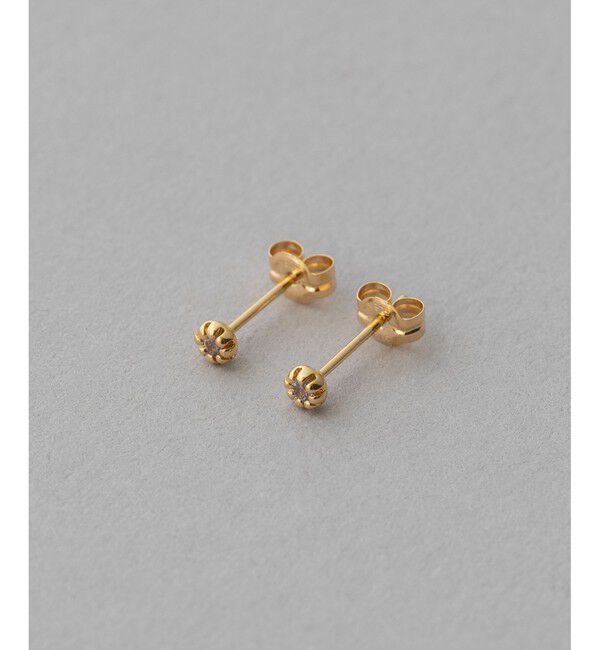 ete「K18YG フルール ピアス（誕生石 1・2・3・6・8・10・11・12月）」|ピアス|