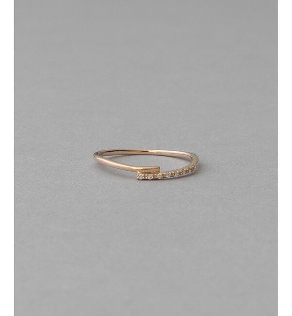 ete「［レイヤード］K10YG ダイヤモンド リング」|リング|イエローゴールド