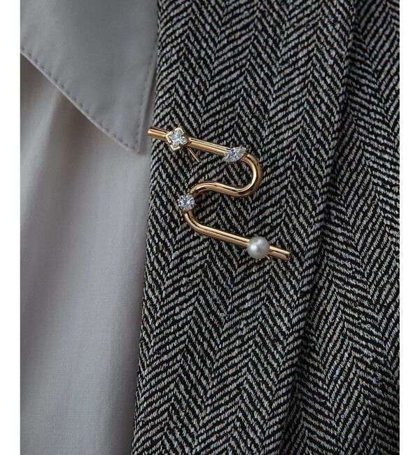 Jouete「ブローチ ジルコニア&times;パール」|その他|