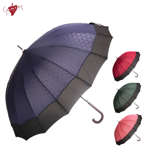 BACKYARD FAMILY「傘 16本骨 和傘 サントス santos 蛇の目 縁 伝統柄 着物 定番 雨傘 蛇の目風和傘」|傘|