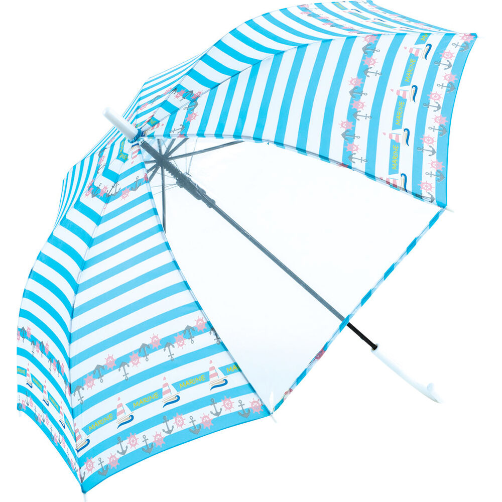 BACKYARD FAMILY「子供 傘 55cm 女の子 通販 子供用 長傘 ジャンプ傘 子ども キッズ おしゃれ かわいい」|傘|ブルー3