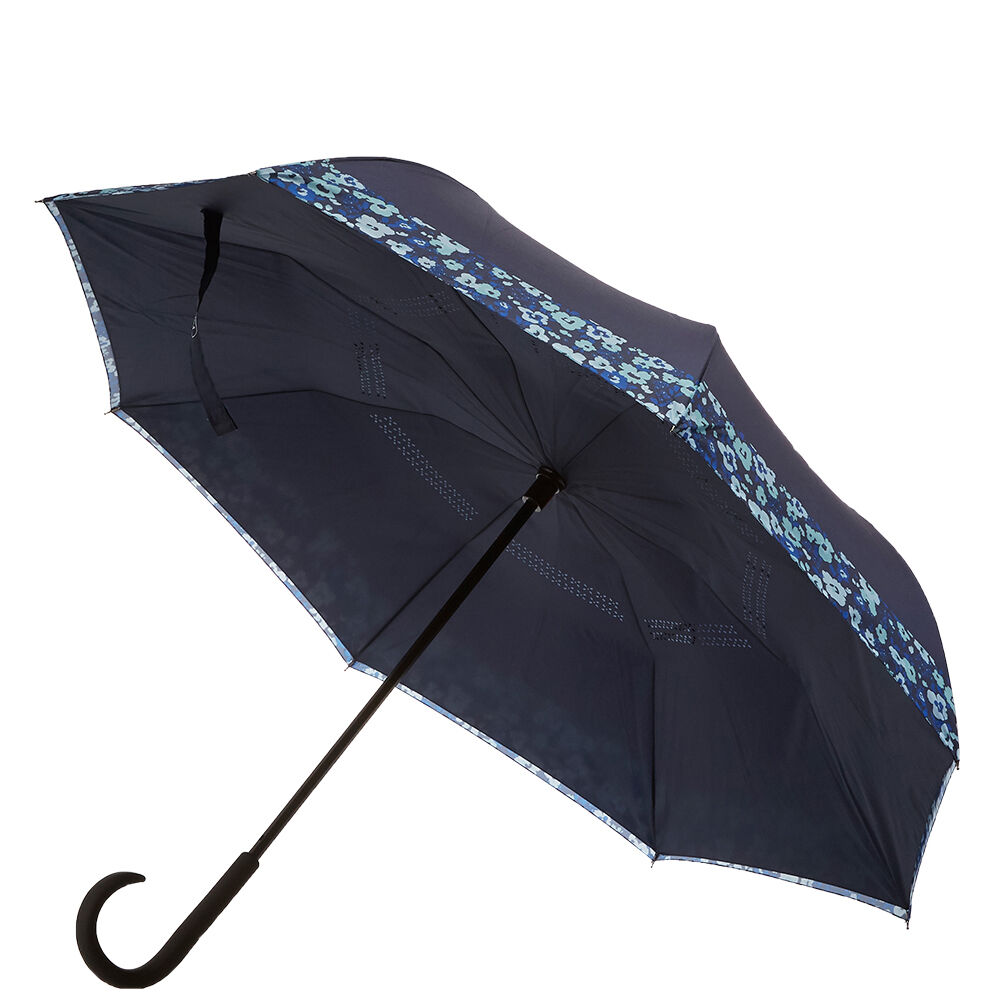 BACKYARD FAMILY「2重傘 逆さ傘 長傘 circus サーカス 通販 レディース メンズ 逆さま傘 逆向き」|傘|ブルー1