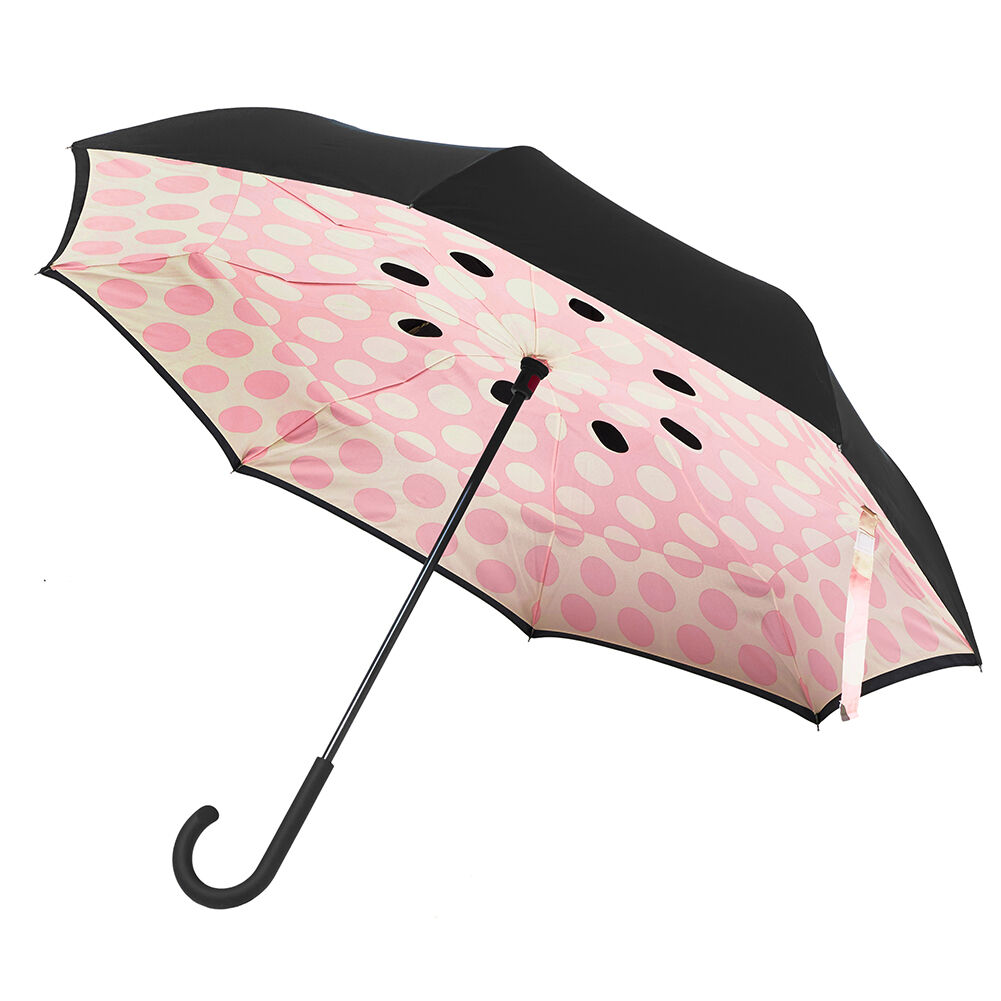 BACKYARD FAMILY「2重傘 逆さ傘 長傘 circus サーカス 通販 レディース メンズ 逆さま傘 逆向き」|傘|ピンク2