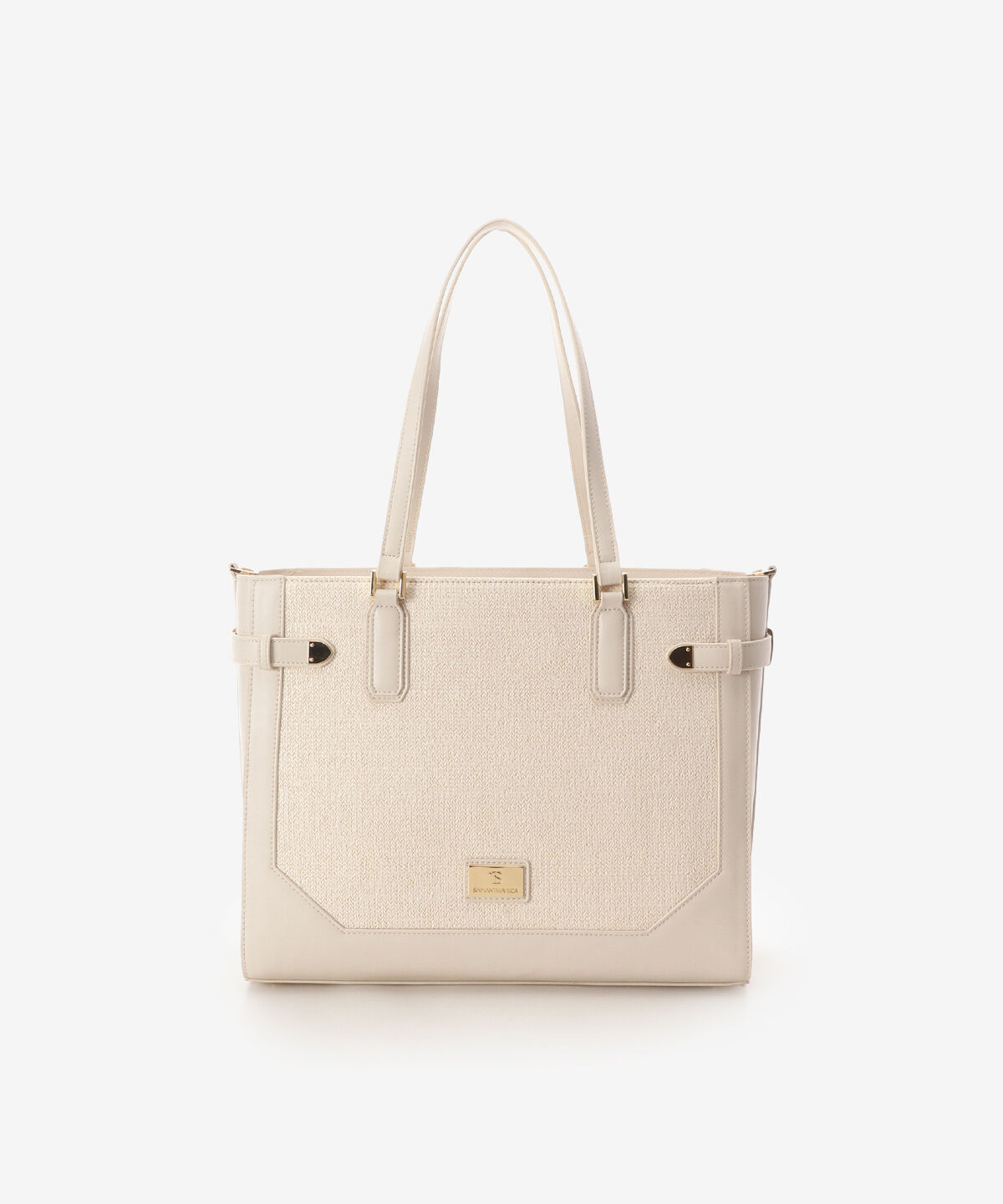 Samantha Vega「パナマ風ベルト金具トートバッグ」|トートバッグ|ホワイト