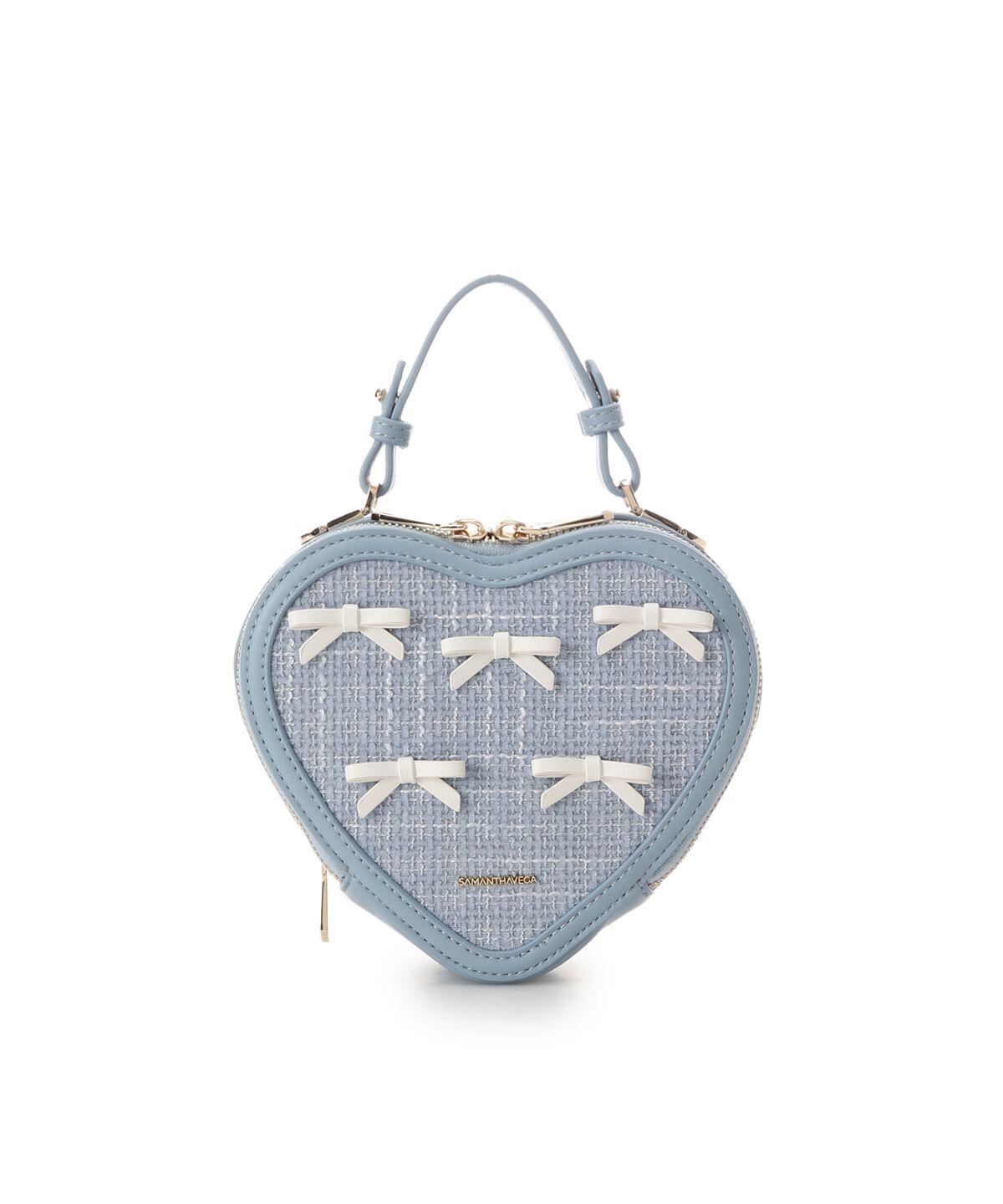 Samantha Vega「ツイードリボンハート型ショルダーバッグ」|ショルダー・メッセンジャー|