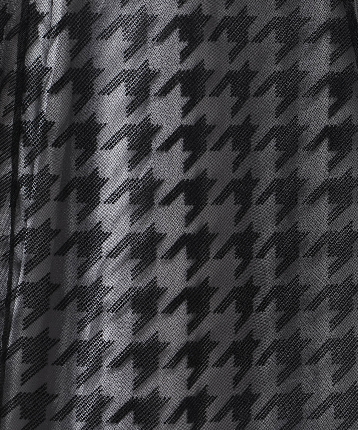 アンドクチュール「ウエストリブチュール千鳥フロッキーロングスカート」|フレア|