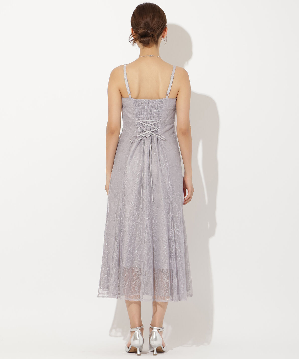 アンドクチュール「チュールフリルブラウス+レースキャミドレス」|ドレス|