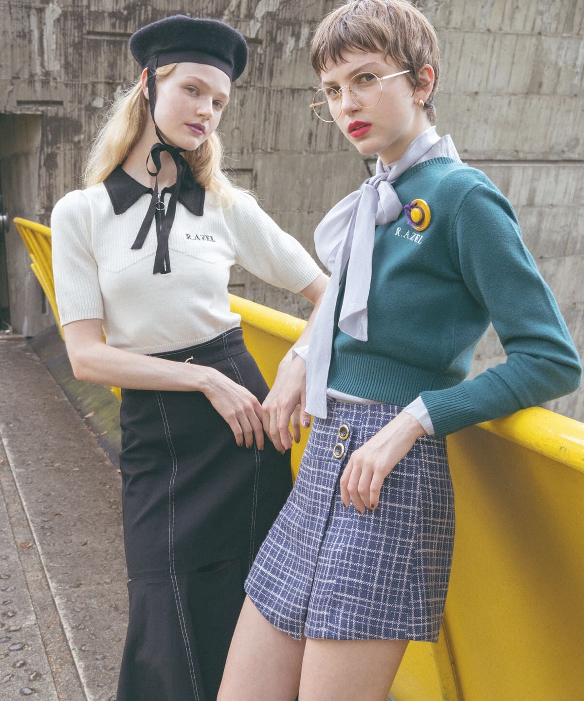 REDYAZEL「ツィードラップショートパンツ」|キュロット|