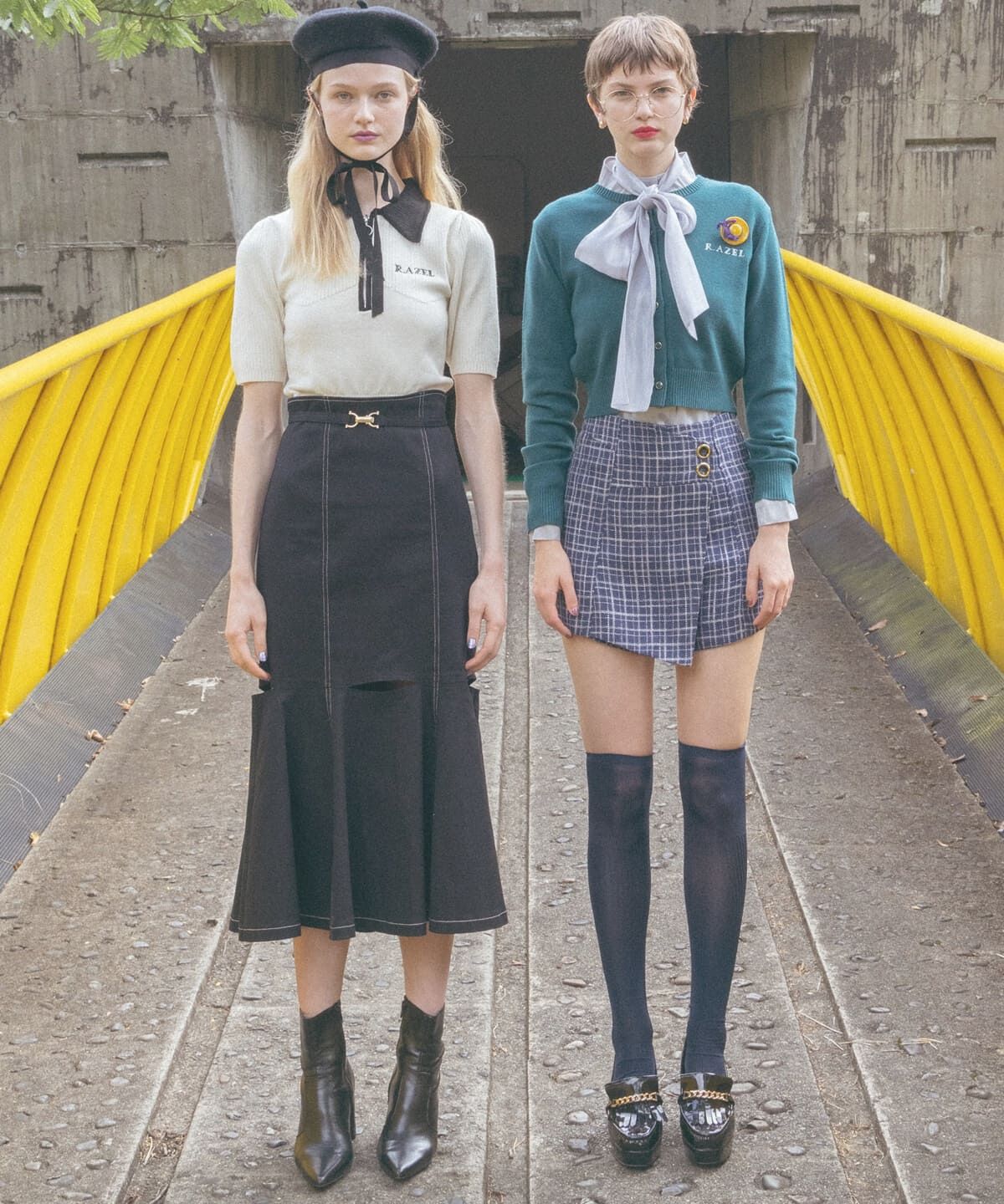 REDYAZEL「ツィードラップショートパンツ」|キュロット|