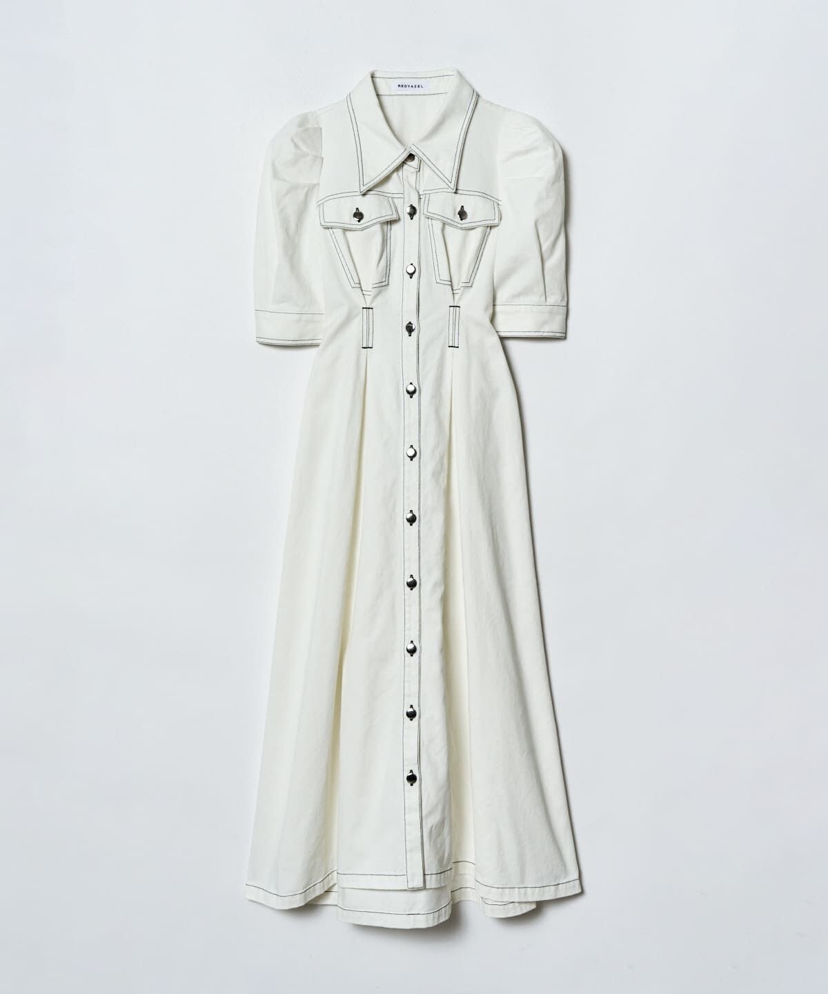 REDYAZEL「デニムポケットパワショルロングワンピース」|ワンピース|