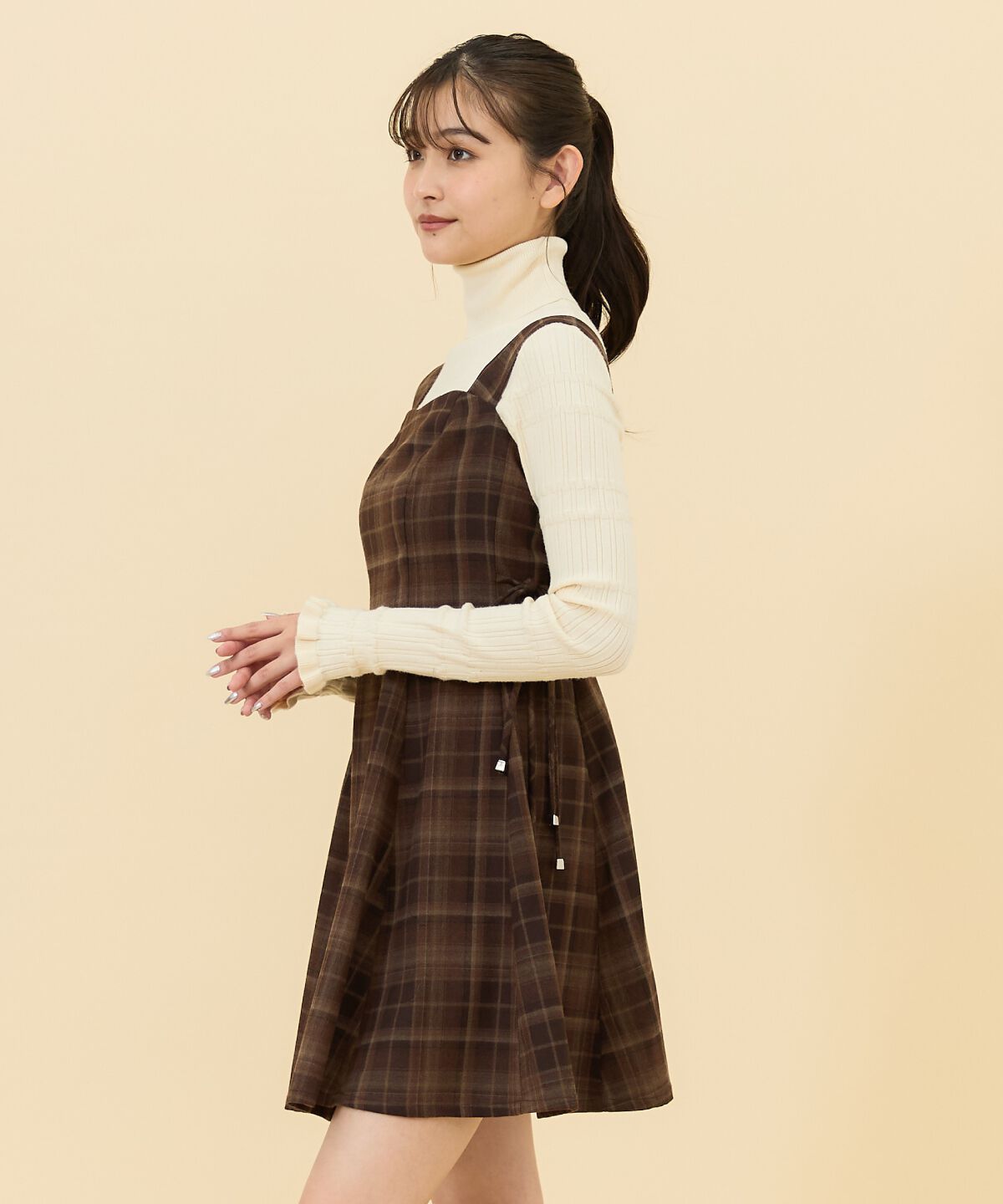 REDYAZEL「チェックサイドダブルリボンワンピース」|ワンピース|