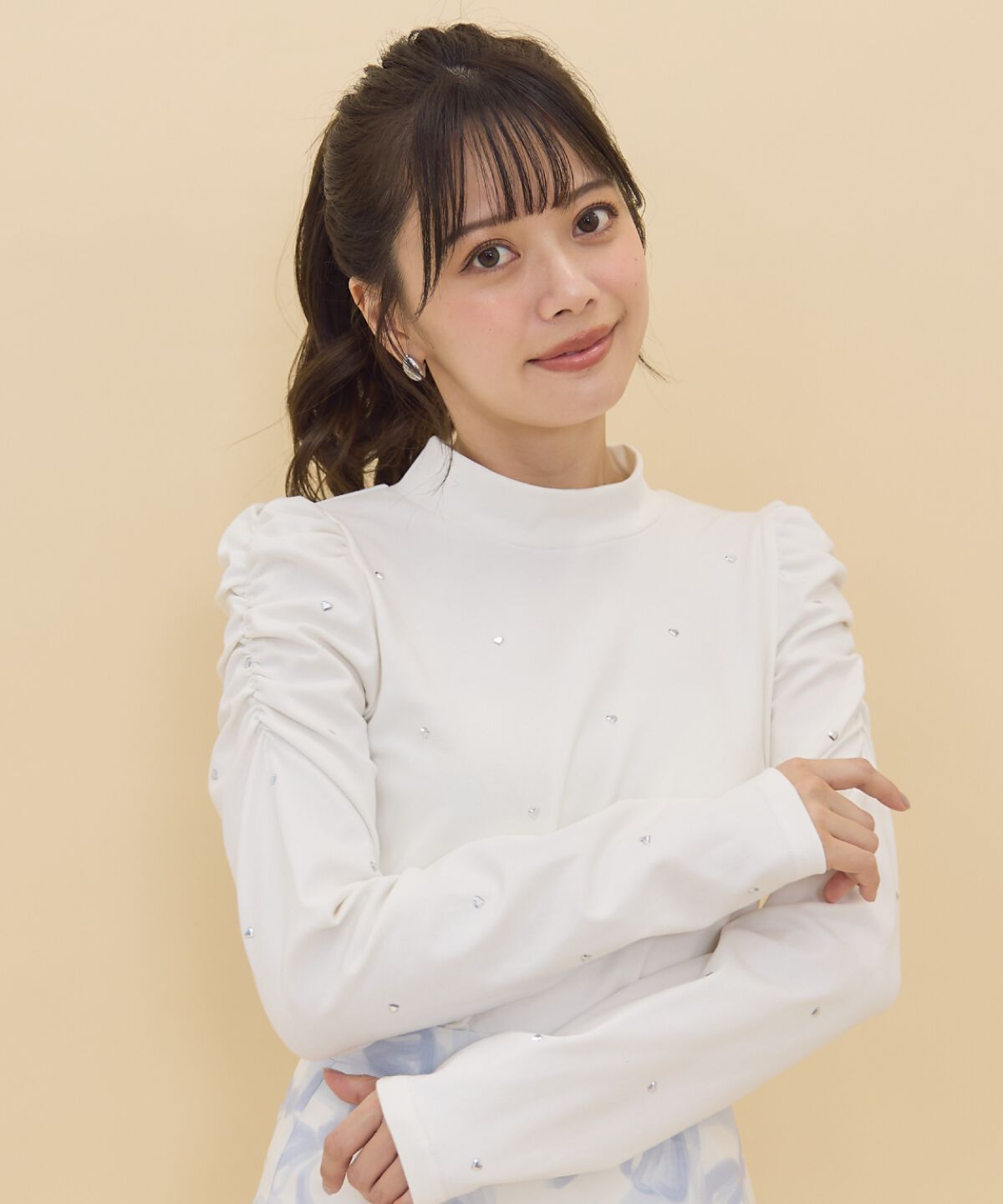 REDYAZEL「ハートストーンハイネックトップス」|Tシャツ・カットソー|オフ