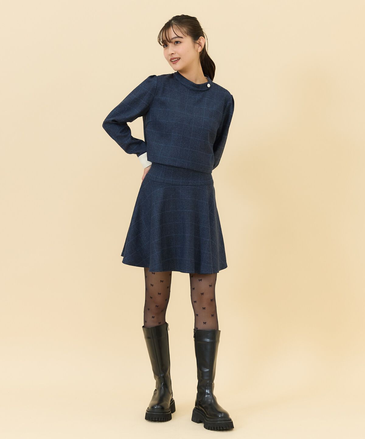 REDYAZEL「チェックフレアミニスカート」|フレア|