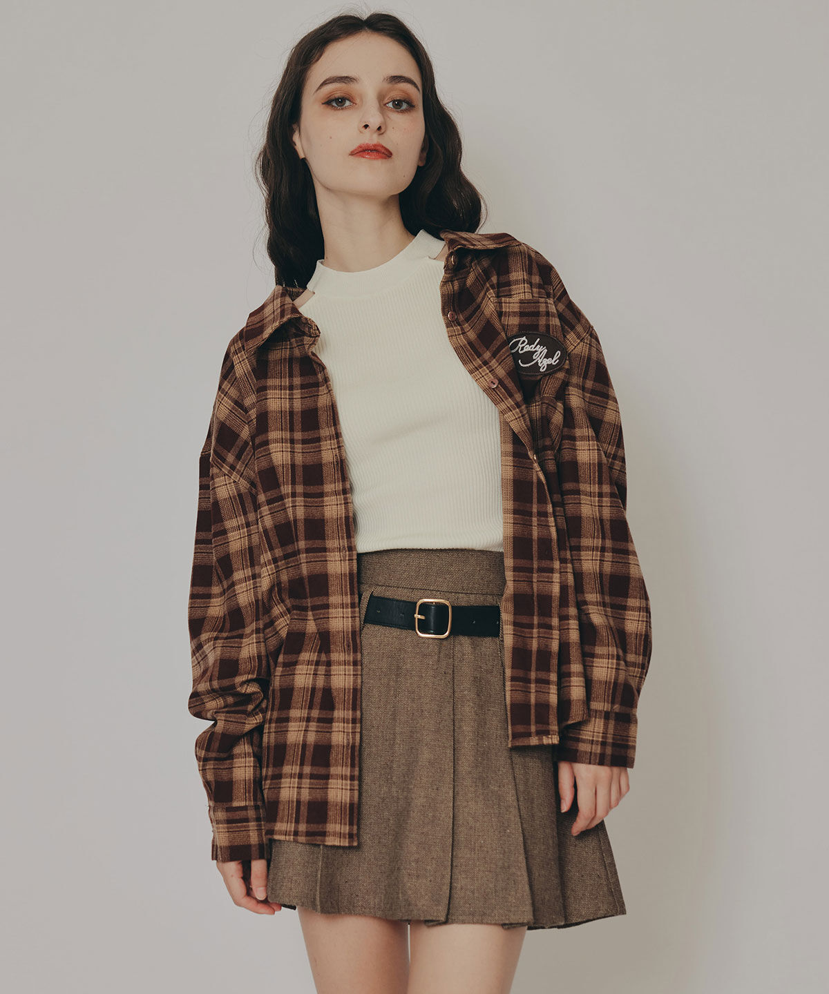 REDYAZEL「カットアウトリブニットトップス」|ニット・セーター|