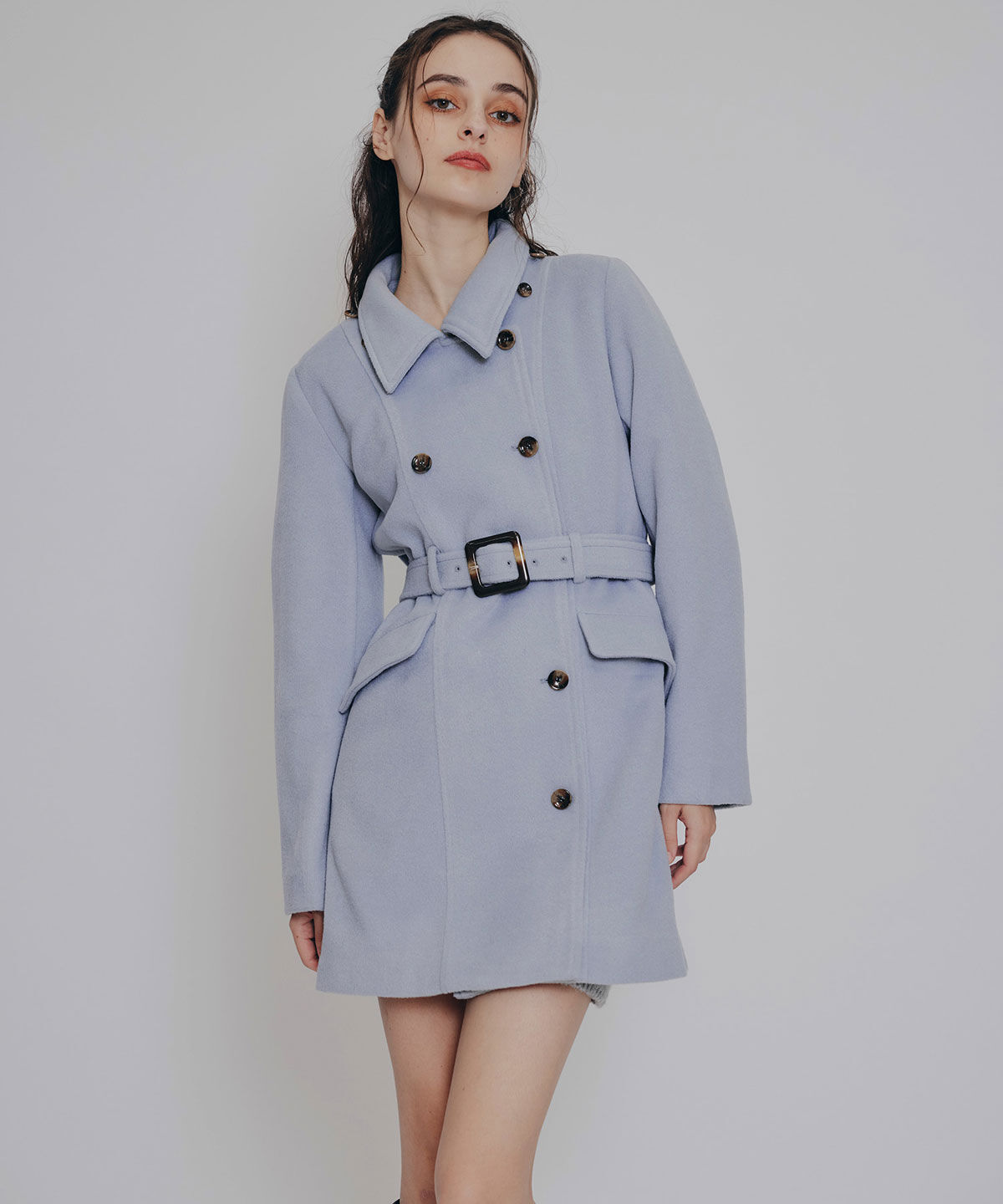 REDYAZEL「マルチWAYケープファーショートコート」|ステンカラーコート|