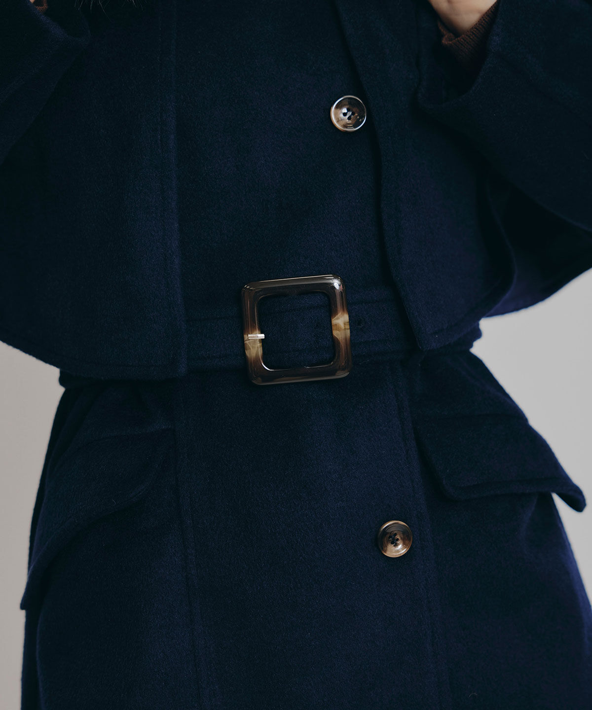 REDYAZEL「マルチWAYケープファーショートコート」|ステンカラーコート|