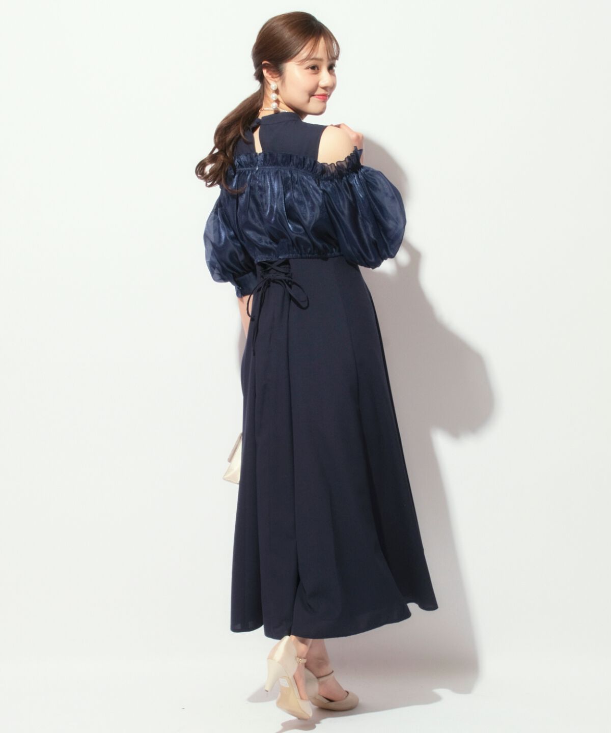 WILLSELECTION「オフショル袖ボリュームドレス」|ドレス|