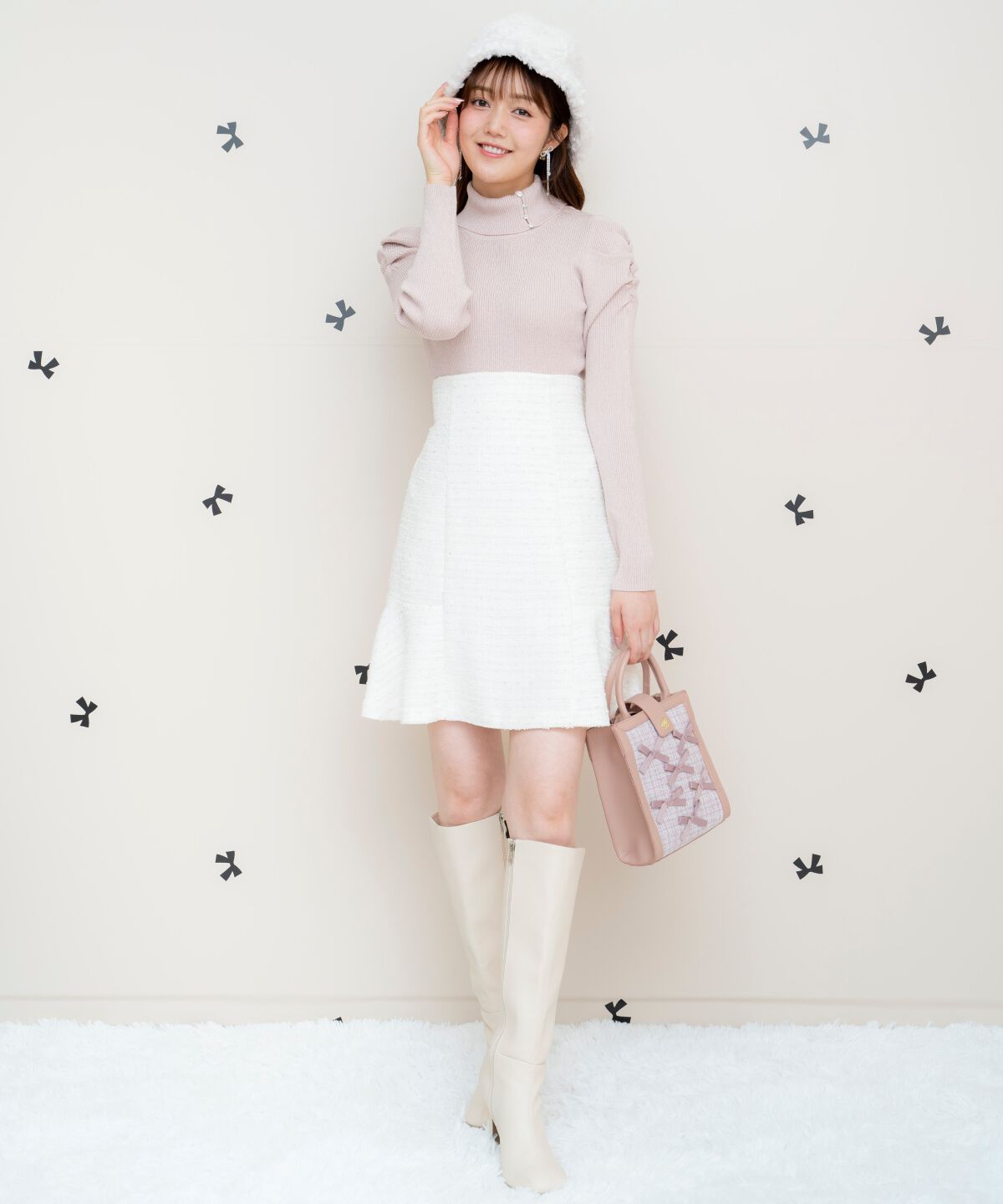 WILLSELECTION「ラメツイードフレアヘムミニスカート」|フレア|