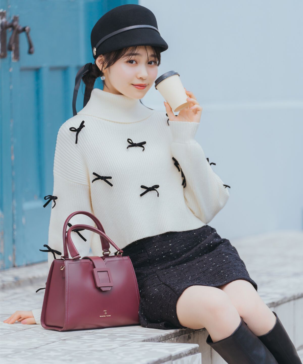 WILLSELECTION「ラメツイードフレアヘムミニスカート」|フレア|