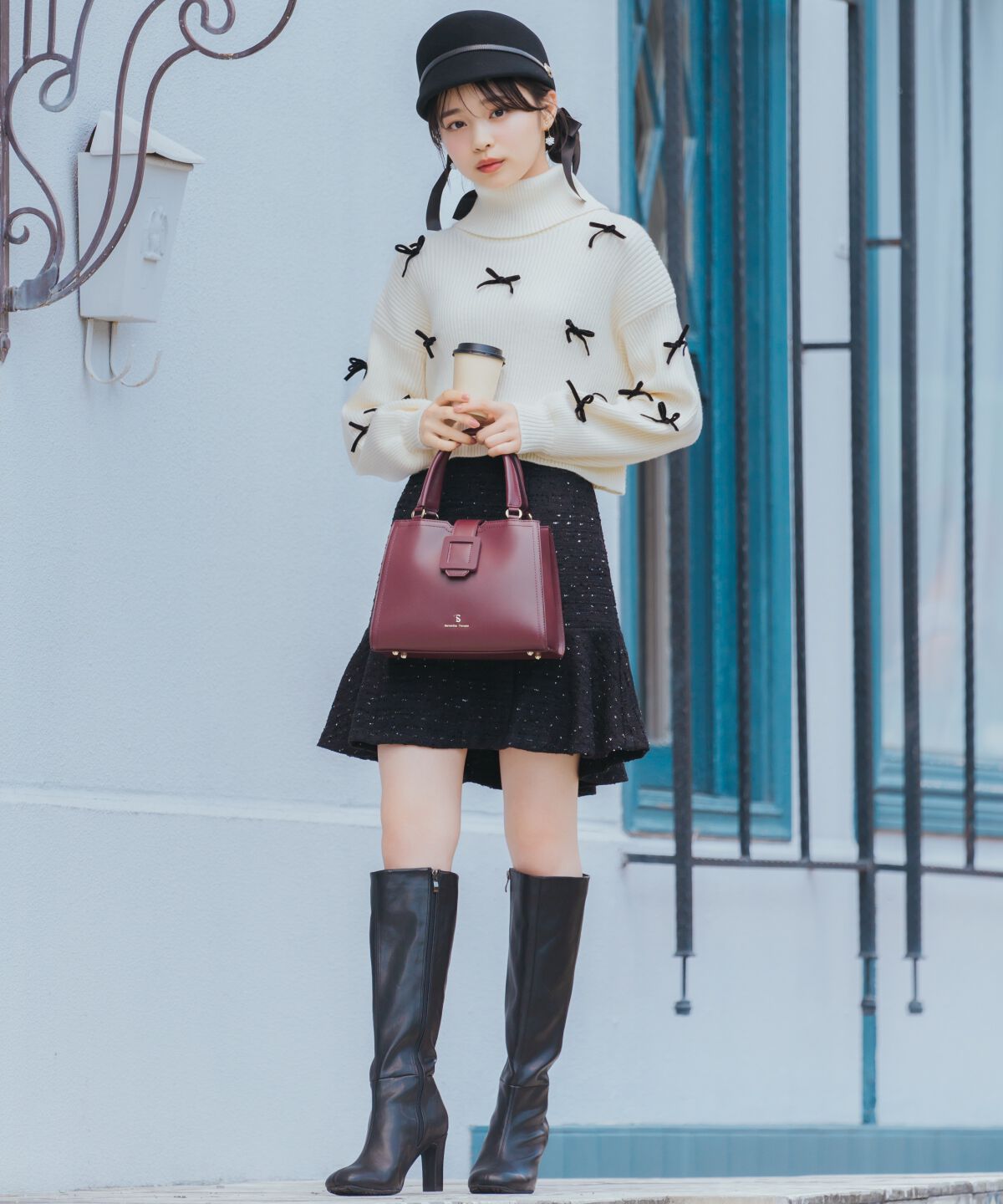 WILLSELECTION「ラメツイードフレアヘムミニスカート」|フレア|