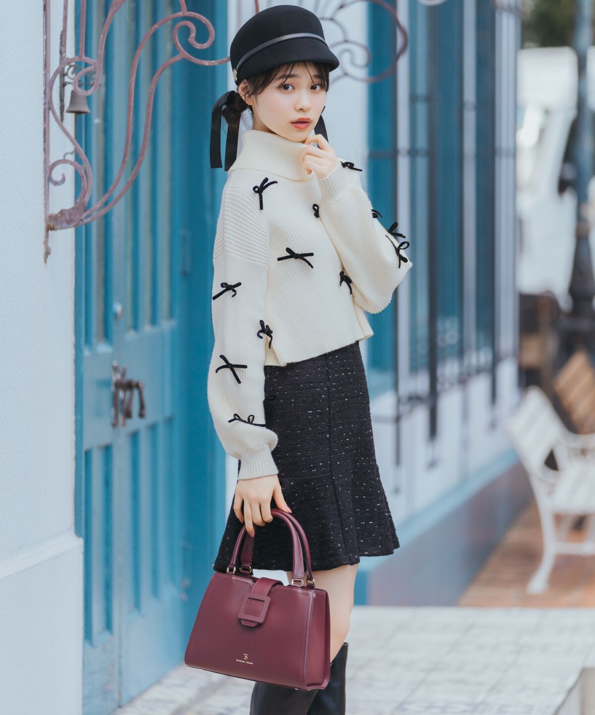 WILLSELECTION「ラメツイードフレアヘムミニスカート」|フレア|