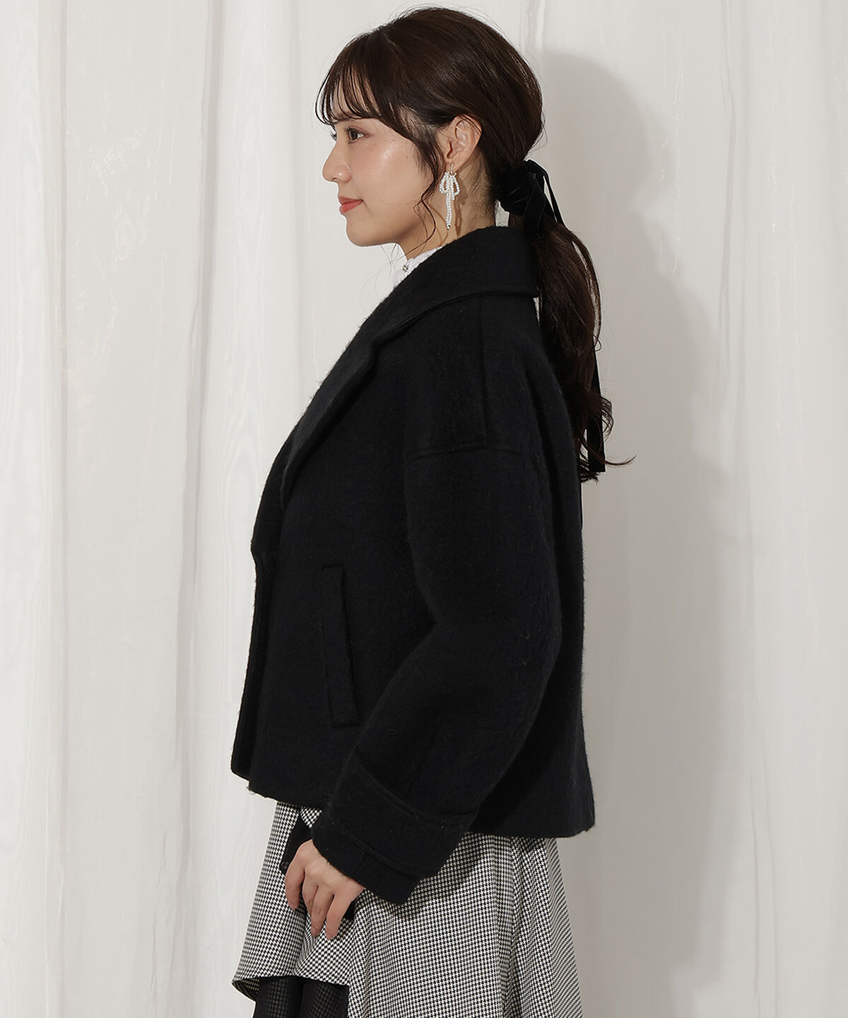 WILLSELECTION「Wボタンシャギーショートコート」|その他|