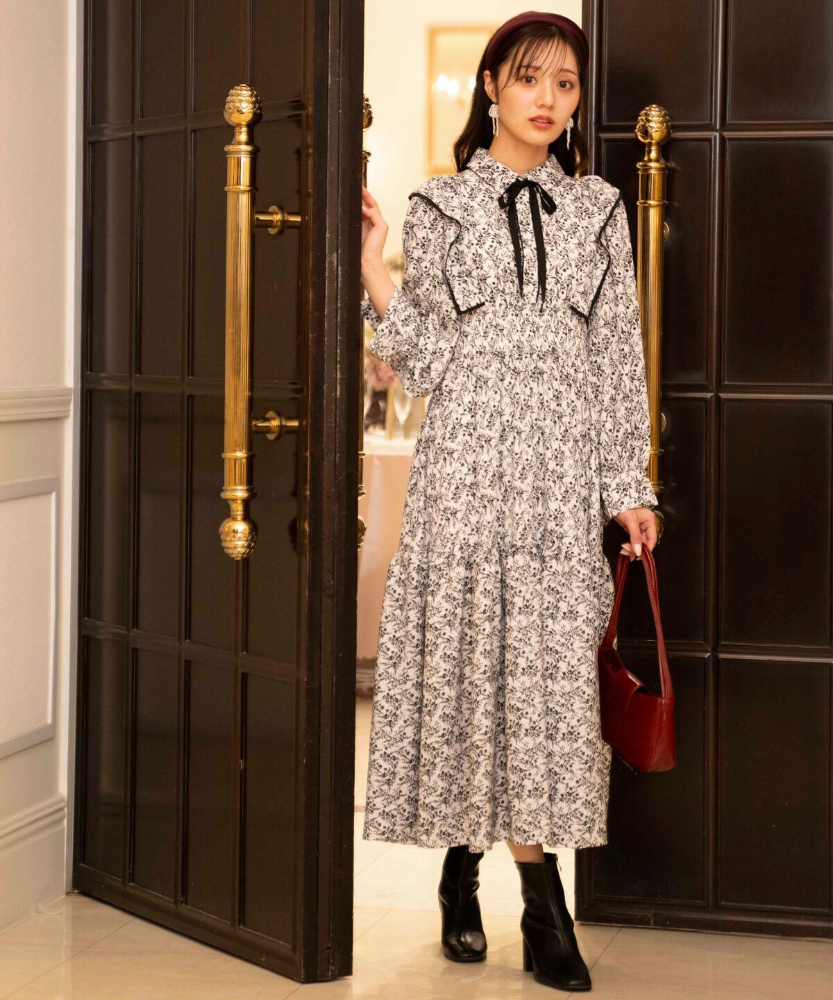 WILLSELECTION「ティアード切り替えパイピングフリルワンピース」|ワンピース|