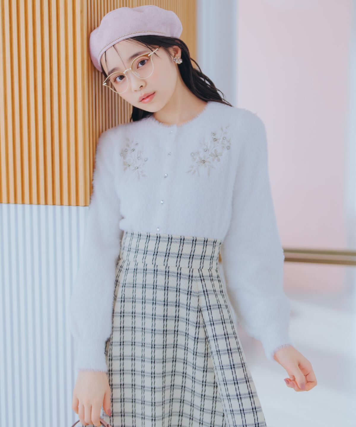 WILLSELECTION「ビジュー付きラメ刺繍カーディガン」|カーディガン|