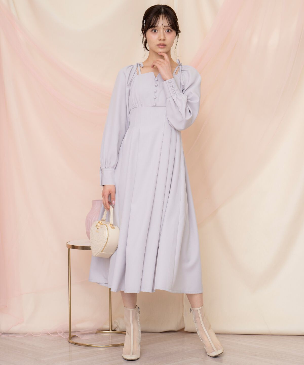 WILLSELECTION「ショルダーリボンタックフレアワンピース」|ワンピース|