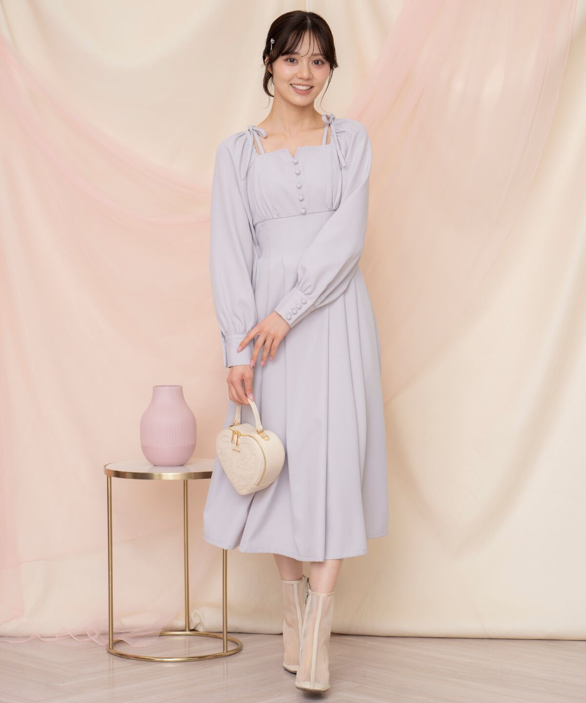 WILLSELECTION「ショルダーリボンタックフレアワンピース」|ワンピース|