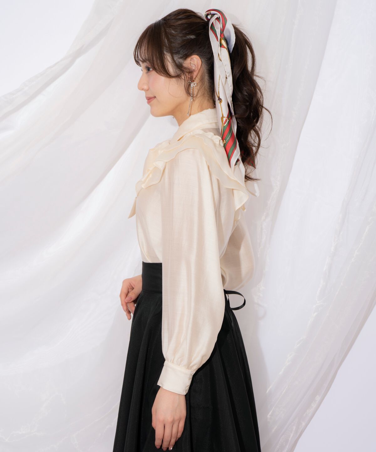 WILLSELECTION「ギャザーフリルボウタイブラウス」|シャツ・ブラウス|