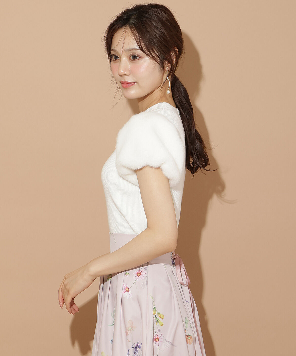 WILLSELECTION「ファースリーブニットプルオーバー」|ニット・セーター|