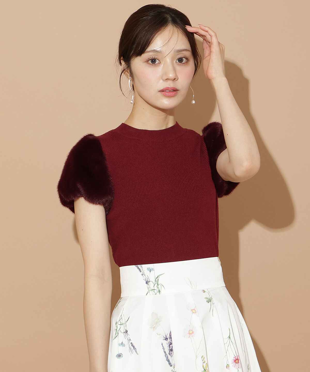 WILLSELECTION「ファースリーブニットプルオーバー」|ニット・セーター|