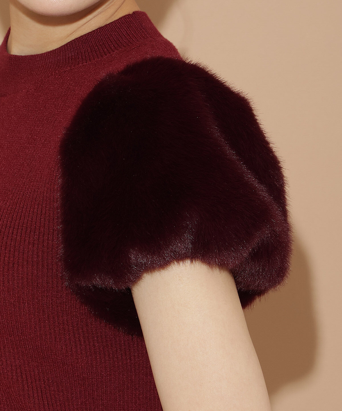 WILLSELECTION「ファースリーブニットプルオーバー」|ニット・セーター|