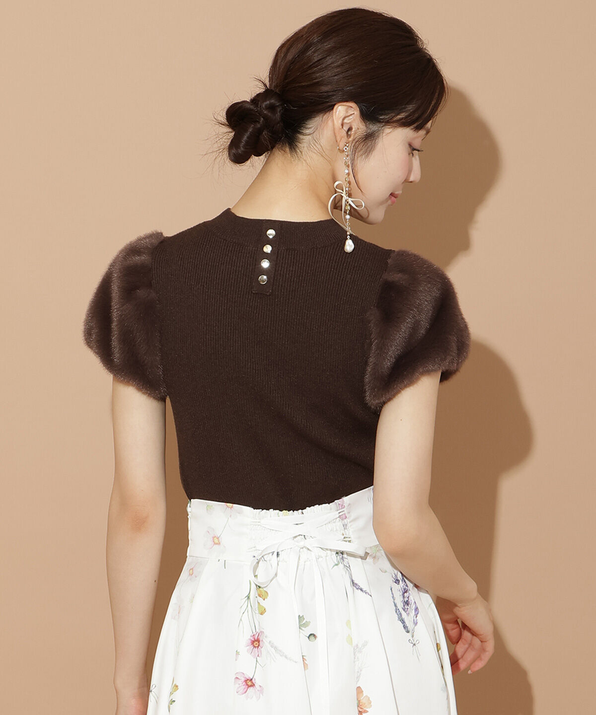 WILLSELECTION「ファースリーブニットプルオーバー」|ニット・セーター|