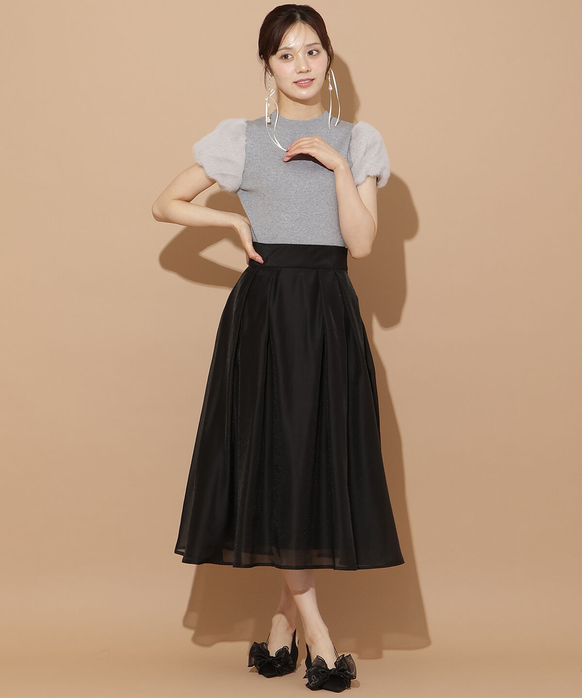 WILLSELECTION「ファースリーブニットプルオーバー」|ニット・セーター|