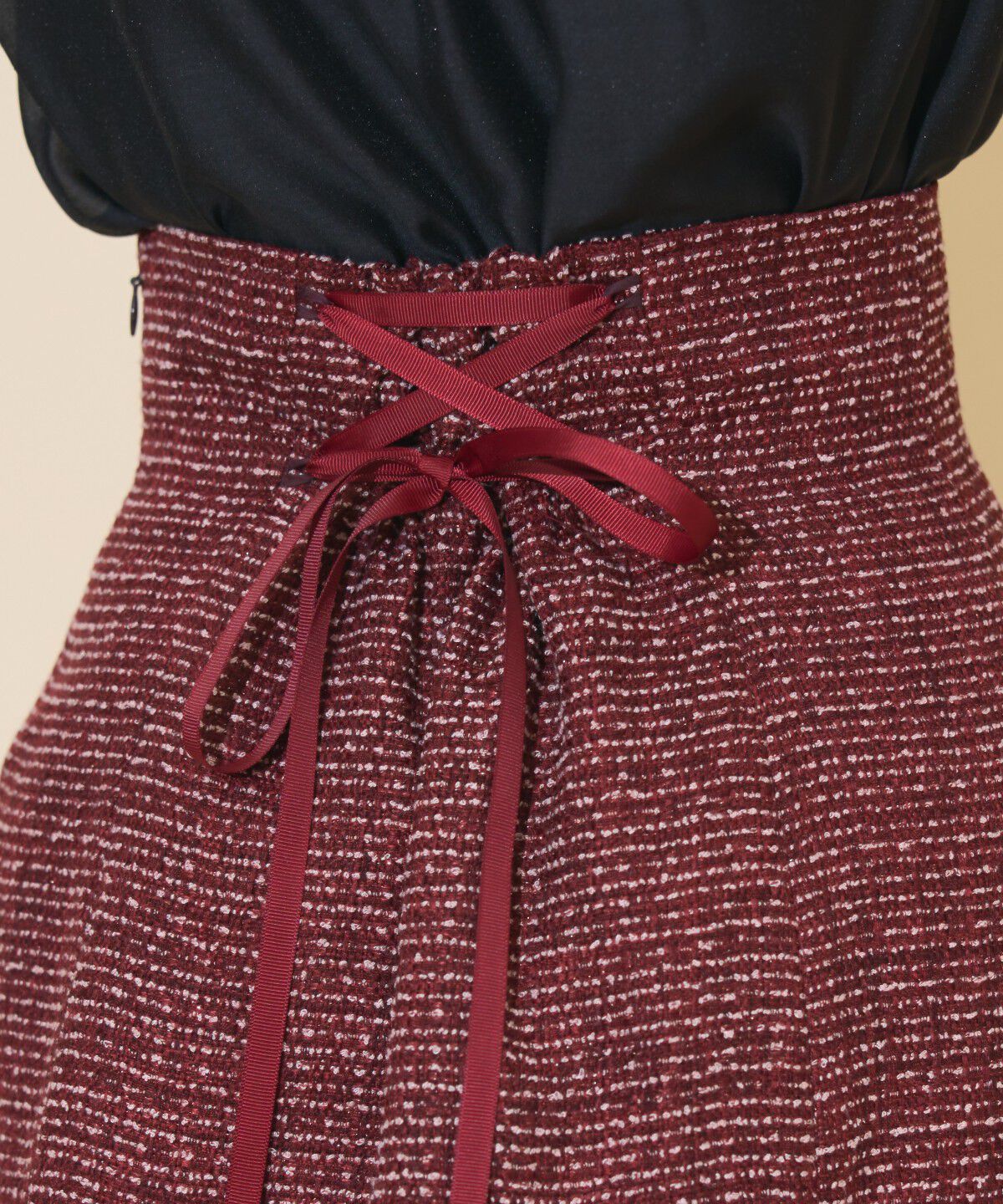 WILLSELECTION「ブレードデザインツイードミニスカート」|フレア|