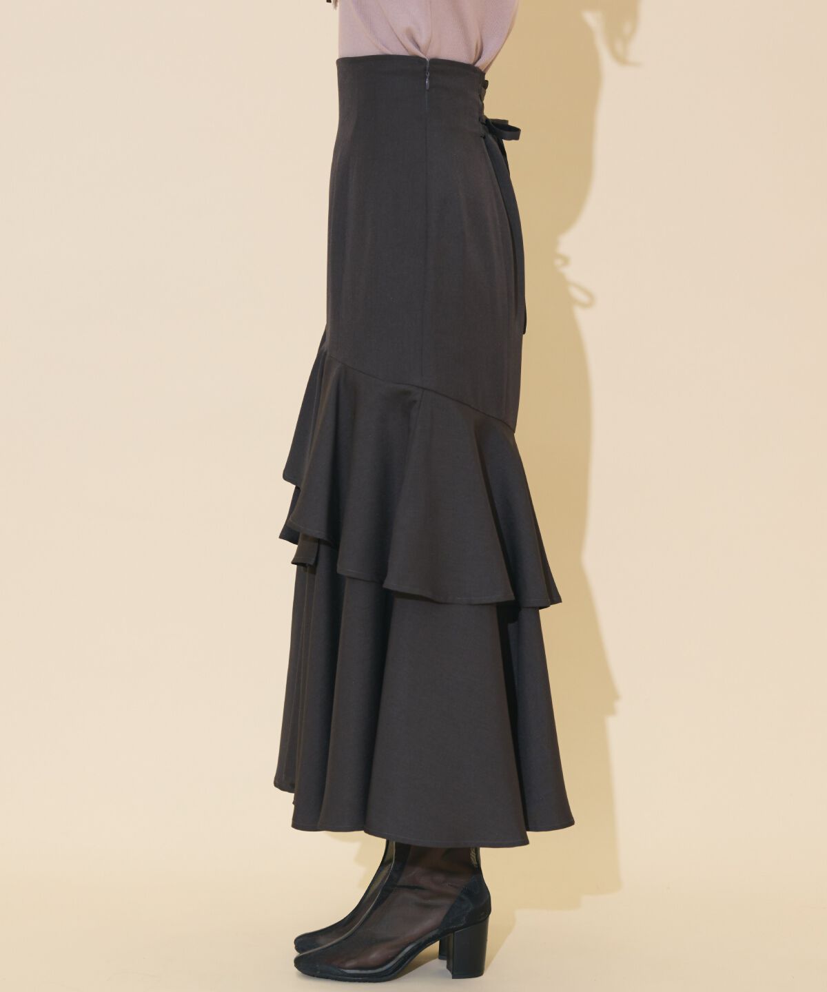 WILLSELECTION「アシメレイヤードハイウエストスカート」|フレア|