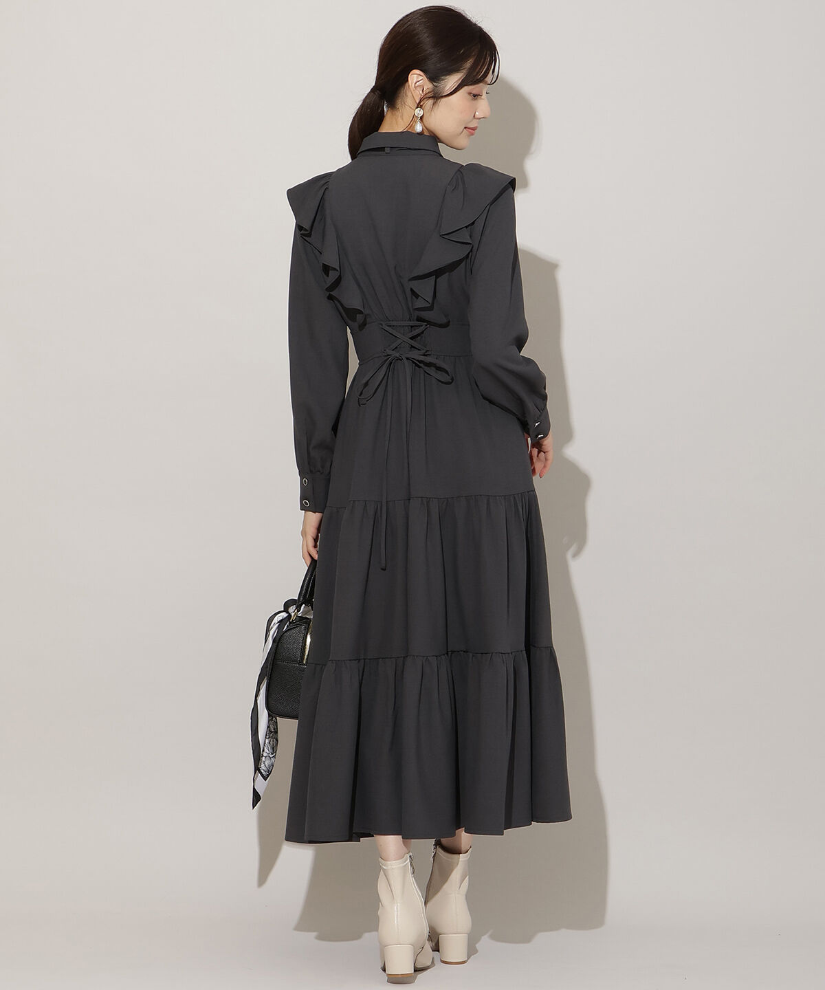 WILLSELECTION「リボンタイティアードシャツワンピース」|ワンピース|